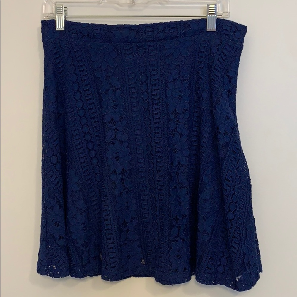 Ayla royal blue lace mini skirt